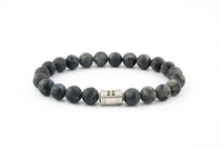 Thumbnail for silver matte labradorite stone luxury bracelet