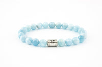 Thumbnail for silver aquamarine stone luxury bracelet