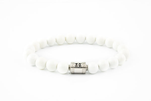 silver white tridacna shell stone luxury bracelet